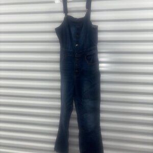 Wax Jean Basic Denim Overalls Large